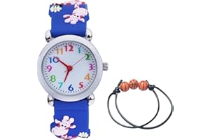 MUXIJIA Relojes de Pulsera para Niño Niña de 3 a 10 años - Analógicos Cuarzo Reloj - Cute 3D Cartoon Correa de Silicona Reloj para Niños