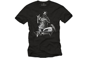 MAKAYA Vetement de Marque - Tee Shirt Casque Moto Homme