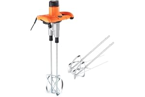 BAUTEC TOOLS EQUIPMENT CONSTRUCTION Doppel Rührwerk mit 2050 Watt, 4 Quirle, Rührgerät Rührer Handrührgerät Beton Mischer Mörtelmischer
