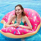 Inflatable Pool Floats, Donut Inflatable Swimming Ring, Swimming Rings, Inflatable Swimming Ring, Material: PVC, The Most Pop