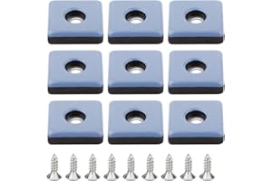 DXLing 24 Stück Teflon Möbelgleiter zum Schrauben 25x25mm Teflon Möbelgleiter Rechteckig Stuhlgleiter Teppichgleiter Gleiter Furniture Glides für Möbel Sessel Stuhlbeine