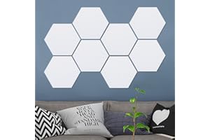 HyFanStr Felt Pin Board Wall Bulletin Board, Hexagon DIY Memo Board Notice Board with 20 Push Pins, Decorative Cork Board for Office Bedrooms