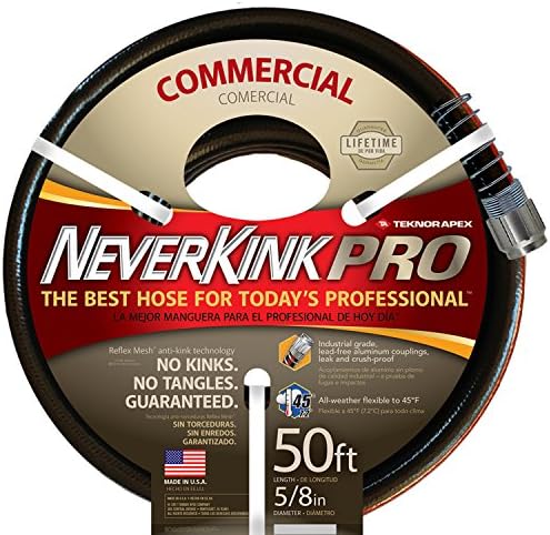 Apex Teknor NeverKink 8844-50 Series 4000 Commercial Duty Pro Garden Hose, 5/8-Inch by 50-Feet