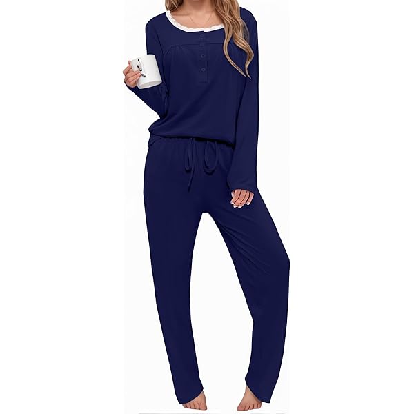 Aseniza damespyjama, lang, katoen, pyjama-set, winter, lange
