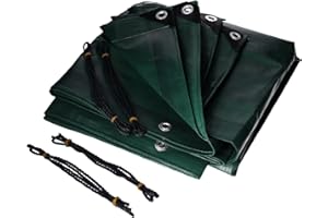 TALK-POINT Bâche en PE renforcée 3x6m, 260g/m², avec 4 Cordes de Fixation, œillets en Aluminium Tous Les 50cm, Coins et Bords renforcés - Imperméable, indéchirable, UV stabilisée, Étanche