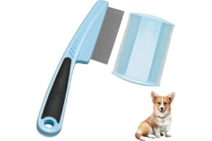 YALIYU 2PCS Flea Comb, Flea Comb for Dogs, Cat Flea Comb, Dog Flea Comb, Flea Comb for Cats, Cat Flea Comb, Flea Comb for Kittens, Dog Flea Comb for Small Dogs, Flea Combs for Cats Dogs