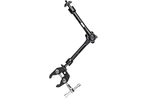 AYEX Ramię przegubowe Magic Arm 11 cali + bardzo mocny uniwersalny zacisk do kamery, kamery, statywu itp. Światło z gwintem 14/