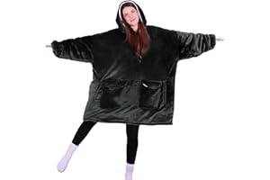 PanxHome Hoodie Decke, 480GSM Tragbare Hoodie Decke, Decke mit Ärmeln, Warm Kuscheldecke mit Ärmeln, EinheitsgrößE XL-5XL, Kuscheldecke Weich Lazy