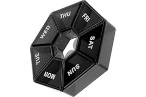 WLLHYF 7-dniowa mała podróżna tabletka na leki na pigułki codzienne, planer medyczny, pudełka na prezenty, witaminy, medycyna, suplementy