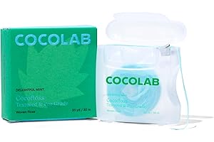 Cocofloss Woven Dental Floss, Dentist-Designed Oral Care, Mint, Waxed, Expanding, Vegan, Kid-Friendly String Floss with Coconut Oil, 1 Spool (33 yd)