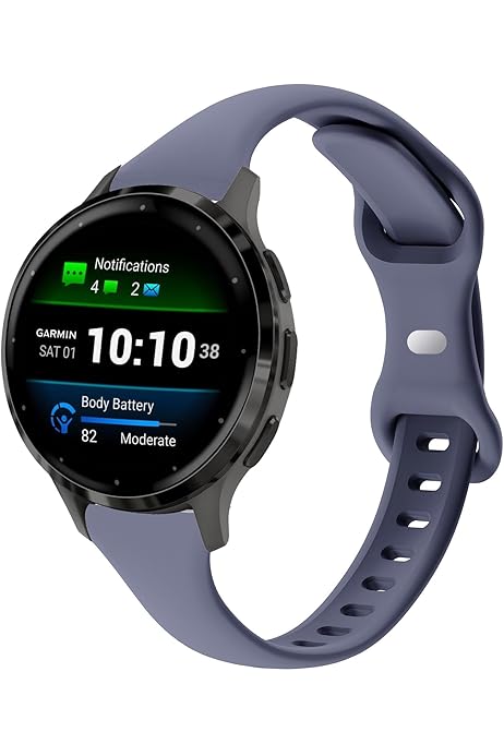 VELULYX Nylon Armband 18mm - Kompatibel Mit Garmin Venu 2S/3S, Fossil, Withings