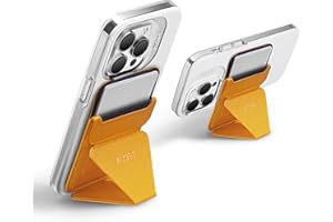 MOFT Magnetic Mobile Phone Wallet Stand, Vegan Leather Card Holder Stand Compatible with Magsafe iPhone 15 14 13 12 Series, 3 Viewing Angles