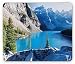 Produktbild Nature Mouse Pad, Moraine Lake Banff National Park Canada Mountains Pines Valley of The Ten Peaks, Standard Size Rectangle Non-Slip Rubber Mousepad, Blue Green Grey 9.8 X 11.8 inch
