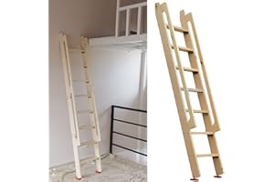 LZMZMQ Escalera Para Literas Bunkhouses - Escalera De Repuesto For Literas De Dormitorio/sobre Cabina/caravana, Con Kit De Soportes De Montaje Y Almohadillas De Goma For Los Pies Y Pasamanos, Literas Ligeras