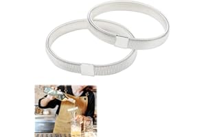 CHENGZI Rutschfeste Hemdärmel, Metall, dehnbar, elastisch, 1 Paar, silber, Einheitsgröße