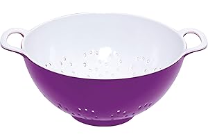 Colourworks CWMCOLSMLPUR KitchenCraft Melamine Colander, 15 cm - Purple