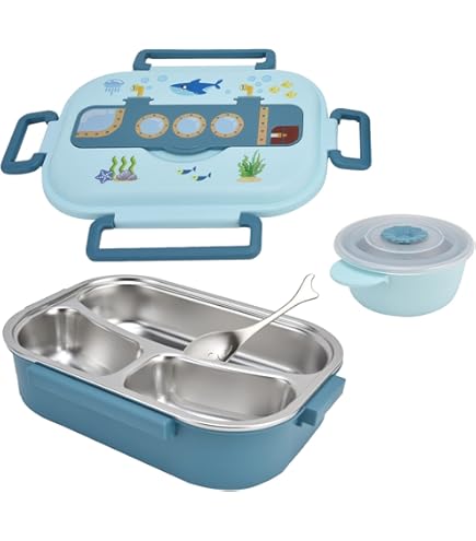 Lunch Box Enfant - MONBENTO - 3 Compartiments - Sans BPA - MB Tresor Raccoon - Puériculture & Eveil bébé