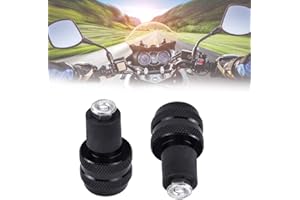 FIGFYOU 2 Stück Motorrad Lenkerenden 22mm Motorradlenker Lenkerendengewichte Motorrad Universal Lenkergewichte Aluminium Schwarz Motorrad Griffe Motorrad Lenkerenden Zubehör für die Meisten Motorrand