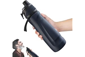 Healter 710ml Gourde Brumisateur Isotherme Gourde Inox Spray Bouteille Sport avec Brumisateur Intégré pour le Vélo, la Randonnée, le Sport, l'Hydratation et le Refroidissemen(Bleu foncé)