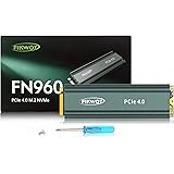 Fikwot FN960 2TB M.2 2280 PCIe Gen4 x4 NVMe 1.4 Unità interna a stato solido con dissipatore di calore - Velocità fino a 5000