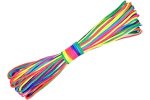 Alsino Paracord PC-048 - Cuerda de supervivencia (30 m, grosor de 4 mm), color arcoíris