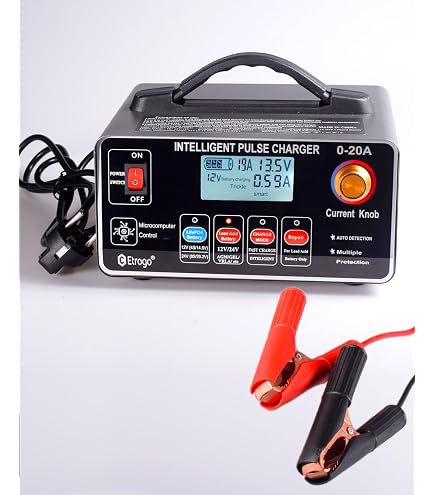 Chargeur De Batterie Intelligent 15A 12V/24V Pour Voitures, Motos, Tondeuses Et Bateaux - Compatible Lithium, LiFePO4, Plomb-Acide