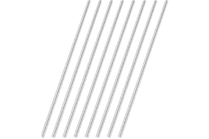 sourcing map 8 aste rotonde in acciaio da 2,8 mm di diametro, per tornio HSS, 150 mm di lunghezza, per albero dentato, trapano, torni, alesatrice, asse in miniatura, perno cilindrico, strumento fai da