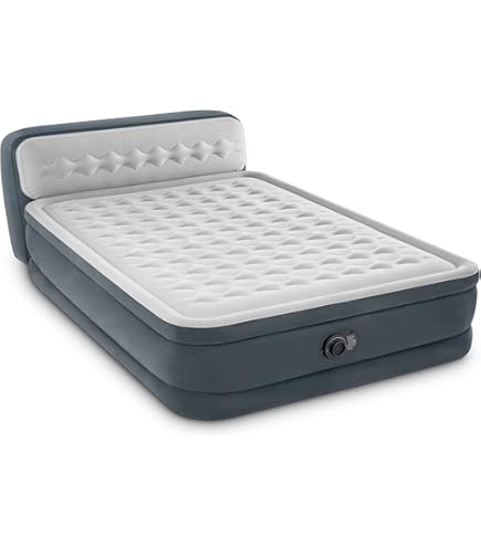 Matelas Gonflable 2 Places BestPriceParts - Pompe électrique Intégrée, 203x157x47 Cm, Gris