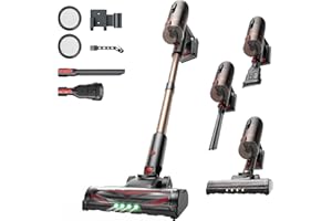 Proscenic P11 Ultra Cordless Vacuum Cleaner, 550W/55Kpa 50Min Self-Standing Hoover Cordless Powerful, Stick Vacuum with Wall Mount, Anti-Tangle, Adjustable Telescopic Pole, for Pet Hair Floor Carpet