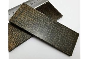 TITAN CRAFTS Pair of Jute & Black Micarta Scales Knife Handle Making Blanks Handle Material Crafts 12.6x5cm