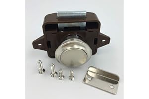 XHXSELLER Button Door Key Pad Lock Push Button Catch Caravan Motorhome Door Lock Latch Lock Catch Knob Drawer Cupboard Cabinet Door Furniture Handle - 1PC