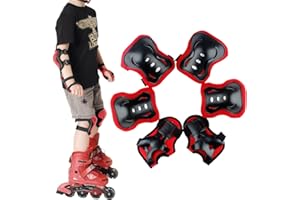 ZYOMVUN Protection Roller Enfant, Protection Roller Enfant Genouillère Enfant Protection Trottinette Enfant Protection pour Patins à roulettes, Protège-Poignets, Equipement de Protection pour Skateboard