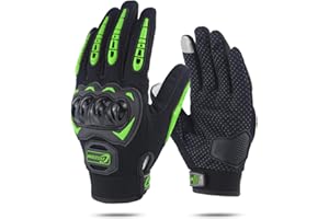 Aumotop Motorcycle Gloves for Men Women, Finger Touchscreen Motorbike Anti-Slip Breathable Gloves with Knuckle Protection for Riding, Road Racing, Cycling, Climbing