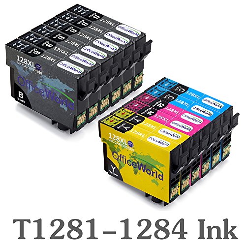 OfficeWorld Kompatible Patronen Ersatz für T1285 (T1281 T1282 T1283 T1284) Tintenpatronen Hohe Kapazität für S22 SX125 SX130 SX230 SX235W SX420W SX425W SX430W SX440W SX445W BX305F BX305FW - 2