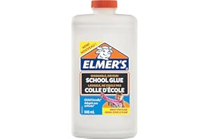 Elmer's - Pegamento líquido uso escolar Elmer, blanco, lavable, 946 ml; adecuado para hacer slime