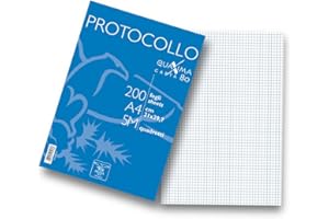 Pigna 02156215M Protocollo Lot de 200 feuilles 5 mm, no, 80 g/m²