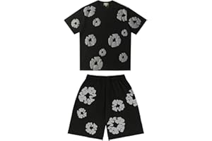 RUITOTP Set di Camicia da Donna/Uomo e Pantaloncini, Set di Tuta da Stampa in Schiuma, Tuta Corta Uomo Estivo Completo Sportiva, Maglia e Pantaloncini a Fiori, S-XL