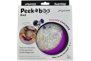 Jellystone Designs Peek-a-Boo Sensory Bag - Galaxy: Space Sensory Bag - 18+ Months, Blue and Black