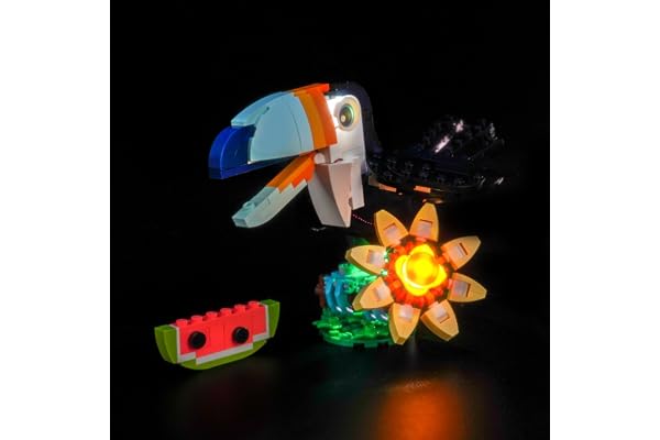 Kit d'éclairage LED compatible avec Lego Wild Animals: Tropical Toucan 31173 (pas modèle) Kit d'éclairage décoratif jouet créatif