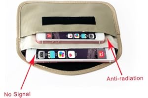 CO-LINK Leinwand-Schutz Anti-Radiation Anti-Tracking-Anti-Spion Signal Blocking-Fall-Beutel Handset Funktion Tasche für iPhone 6S, 6SPlus,6, 6 Plus, iPhoneSE,5S, iPhone 5C, iPhone 5, iPod Touch, Samsung, HTC, Motorola, Sony, GPS, Speicherkarten und andere elektronische Produkte (khaki)