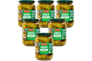 Euro-East fermenterad skuren gurka i glasburk, 6-pack