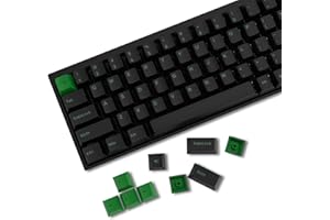 SDYZ XVX Doubleshot PBT-Tastenkappen, Grün auf Schwarz, 168 Tasten, benutzerdefinierte Tastenkappen, vollständiges Set, Cherry Profile Tastatur-Tastenkappen für Cherry Gateron MX Switches mechanische