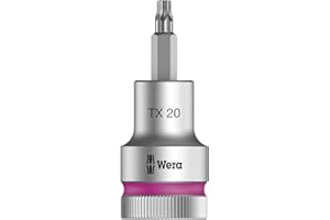 Wera 8767 C HF TORX nasadka do bitów Zyklop 1/2 cala napęd z funkcją trzymania, TX 20 x 60 mm, 05003830001