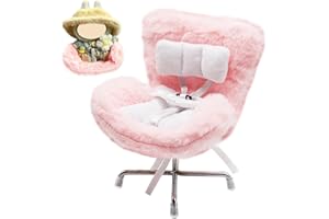 SAIER TBO Lot de 7 sièges de poupée de 17 cm, accessoires de poupée avec siège en peluche, coussin blanc, clips d'aération et support pour fans de poupée, collectionneurs, bureau de voiture