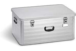 Enders Toronto #3910 Boîte en aluminium de 130 l avec paroi de 1 mm d'épaisseur - Très robuste, résistante aux éclaboussures et à la poussière - Empilable - Avec étiquette volante - Boîte de transport