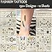 12 Premium Sheets Metallic Flash Temporary Tattoos - 150+ Shimmer Designs in Gold, Silver, Black - Temporary Fake Jewelry Tattoos - Bracelets, Feathers, Wrist & Arm Bands, Eyes,Peacock,Datura,Elephant,Butterfly etc