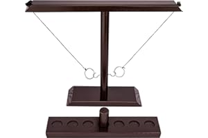 DIIQII Ring Toss Game, tavolo in legno, gioco di lancio ad anelli per bambini, gioco di lancio di alta qualità, per Family Bar Fun Indoor/Outdoor Game