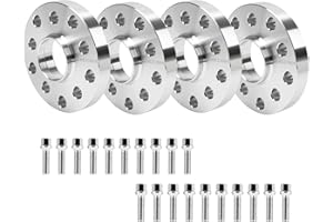 GEARMONSTER Lot de 4 rondelles d'écartement 15 mm et 20 mm LK : 100/5 + 112/5 NLB : 57.1 avec 20 boulons de roue M14 x 1,5 40/45 mm pour VW Golf