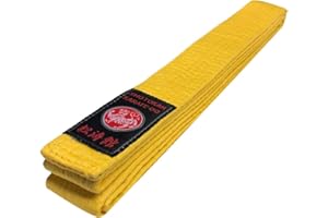 ‎BUDODRAKE Budodrake Shotokan Karategürtel Silver Edition 100% Cotton gelb