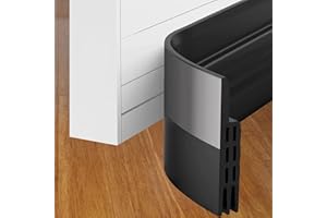 HEQUN Guarnizione per Porta Autoadesiva Striscia di Porta Guarnizione Porta Esterna, per Evitare Entrata dell'Aria Fredda/Rumore/Polvere/Woodlice (100 x 5cm, Nero)